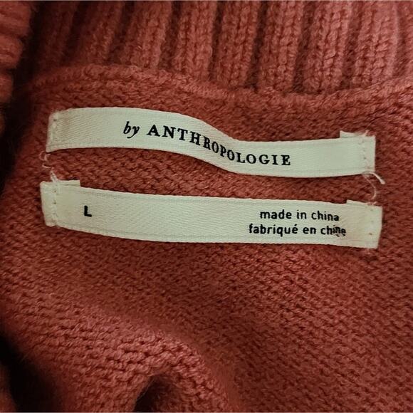 Anthropologie Margarita Sweater Pink Mock TurtleNeck Large Womens Long Sleeve - Picture 8 of 10